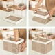 thumbnail image 4 of pstuiky Contenedores de almacenamiento plegables con pestillos caja organizadora de almacenamiento con asa contenedores de almacenamiento de plástico plegables apilables almacenamiento visible, 4 of 7
