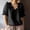 Black Tops, variant on Casual Blouses For Women Summer Solid Color Fashion Ruffled Collar Blouse Shirt Tops Tunic Tee For Everyday Wear Lightweight Comfortable Vacation Dailywear