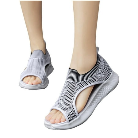 

Summer Savings Clearance 2022! Tagold Sandals for Womens Dressy Summer Sandals Womens Women Ladies Breathable Comfort Hollow Out Casual Wedges Mesh Shoes Sandals