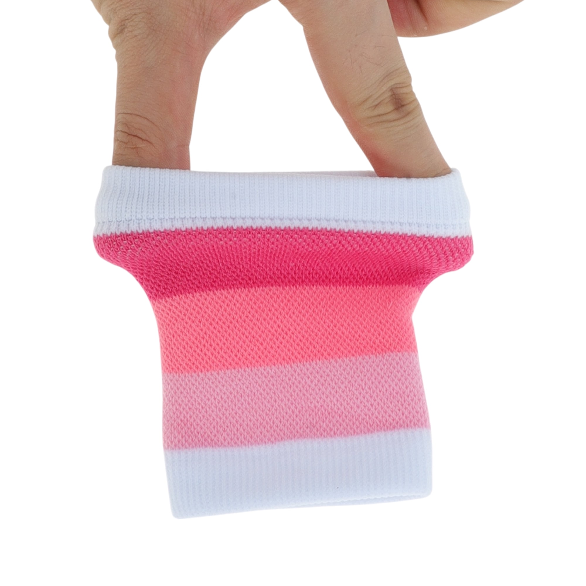 Unique Bargains Durable Breathable Wrist Sweatbands Comfortable 1 Pc White Rose Red