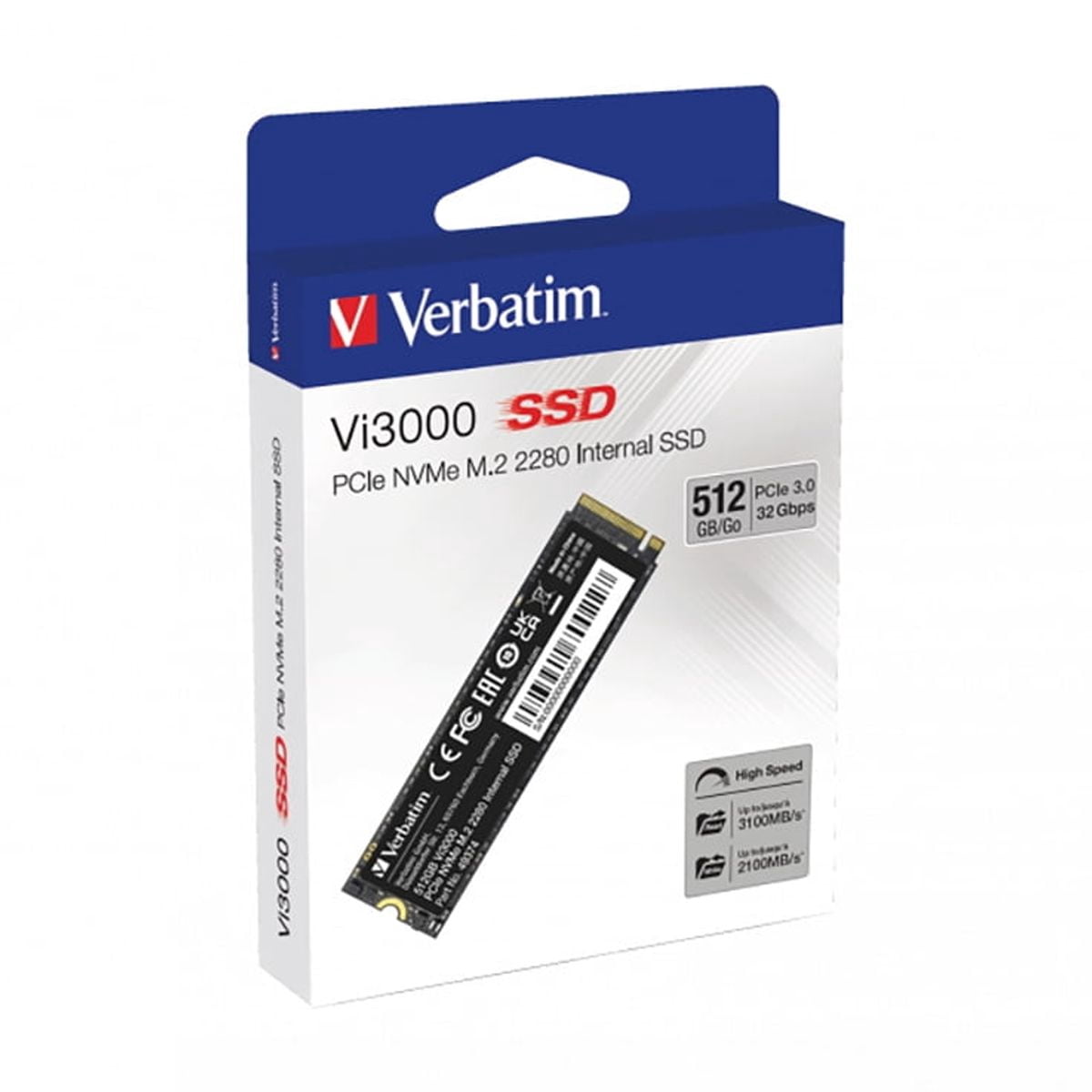 Verbatim 512GB Vi3000 PCIe NVMe M.2 2280 Internal SSD