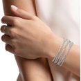 thumbnail image 2 of HSHDLDF Multilayer Rhinestone Cuff Bracelet For Women Silver Layered Crystal Wrap Bracelet Sparkling Bridal Bracelet Jewelry For Prom Party Wedding, 2 of 7