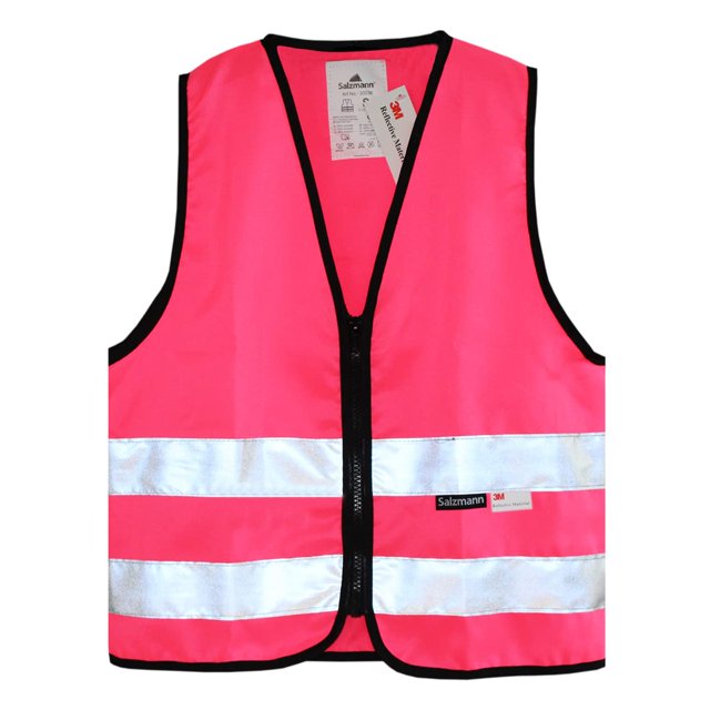 Salzmann 3M childrens High Visibility Vest - Reflective Safety Vest with Zipper - Made with 3M Reflective Material