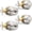 Brushed Nickel, variant on Flat Black Entry Door Knobs and Single Cylinder Deadbolt Lock Combo Set, Exterior Lockset, Keyed Alike, Set of 4