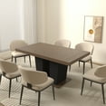 thumbnail image 5 of Extendable Dining Room Table for 4-10 People, Wooden Transformer Kitchen Dining Table with Black Double Sturdy Pedestal Base, Modern Expandable Large Table, 5 of 9