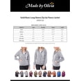 thumbnail image 2 of Made by Olivia Women's Solid Basic Long Sleeve Zip Up Fleece Jacket, 2 of 5