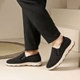 thumbnail image 6 of XIMIN Mens Slip on Canvas Sports Loafers Casual Shoes Sneakers with Fuzzy Lined Comfy Walking Work Shoes Pain Relief Fashion Breathable Loafers Footwear, 6 of 6