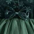 thumbnail image 4 of Atogsazn Baby Girls Dress Toddler Ruffle Long Sleeve Ribbed Dresses with Mesh Skirts Fashion Clothes 02-Green 6-9 Months on Clearance, 4 of 7