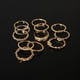 thumbnail image 2 of Set de 12 anillos de Aleación de diamantes de imitación Qarigey Vintage dorado, 2 of 6