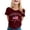 ZA Brick Red, variant on Women Tshirts 4Th of July Red White Blue Front Printed Tee Crew Neck Short Sleeve Tender Top for Us 250Th Anniversary Womens Blouses