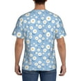 thumbnail image 3 of Bixox Men's Daisies Flowers Printed Short Sleeve Skinny Athletic T-Shirt, 3 of 6