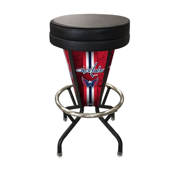 L5000 Washington Capitals 30" Lighted Bar Stool with Black Wrinkle Finish