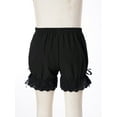 thumbnail image 4 of JanJean Kids Girls Ruffled Bloomers Shorts Cotton Lace Up Safety Short Pants Bottom Ruffled Bloomers Black 140, 4 of 7