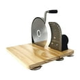 thumbnail image 2 of Luzkey Rotary Bread Slicer Baking Accessories Easy to Use Folding Board with Adjustable Thickness Kitchen Appliance with Suction Cup Silver, 2 of 8