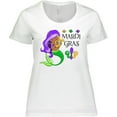 thumbnail image 3 of Inktastic Mardi Gras mermaid with harp and beads Women's Plus Size T-Shirt, 3 of 5