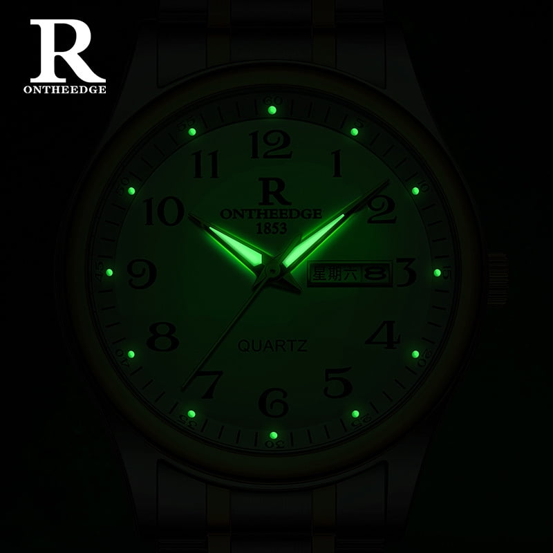 New large-number watch for men, featuring large-number display, waterproof, luminous, business-style and luxury men's wristwatch