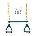 thumbnail image 1 of Swing Sets for Backyard-Set Includes 18Inch Trapeze Swing Bar & 48Inch Heavy Duty Chain with Locking Carabiners (Green), 1 of 8