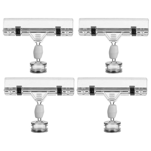 4 clips para etiquetas de precio, clips publicitarios para supermercados, soportes para precios
