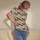 thumbnail image 3 of Fotbe Multi-Colored Roosters Body de Mujer con Cuello Redondo y Mangas Cortas, Sin Mangas Ajustado, Suave, Cómodo y Básico-Large, 3 of 7