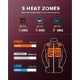 thumbnail image 2 of Venustas Women's Fleece Heated Jacket with Battery Pack 7.4V, Soft Lightweight Heated Coat for Outdoor (Burgundy,M), 2 of 6