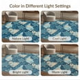 thumbnail image 7 of ODIKA 8'x10' Washable Area Rug Durable, Non-Slip Wave Repeat Ocean Compass Coral Border Vintage Turtle Nautical Map Playful for Living Room, Under Sectional, Family, 7 of 7