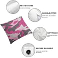 thumbnail image 4 of BANET  Camo Throw Pillow Cushion Cover, Pattern in Pink Tones Feminine Design Girlish Vibrant, Decorative Square Accent Pillow Case 22x22in, 4 of 5