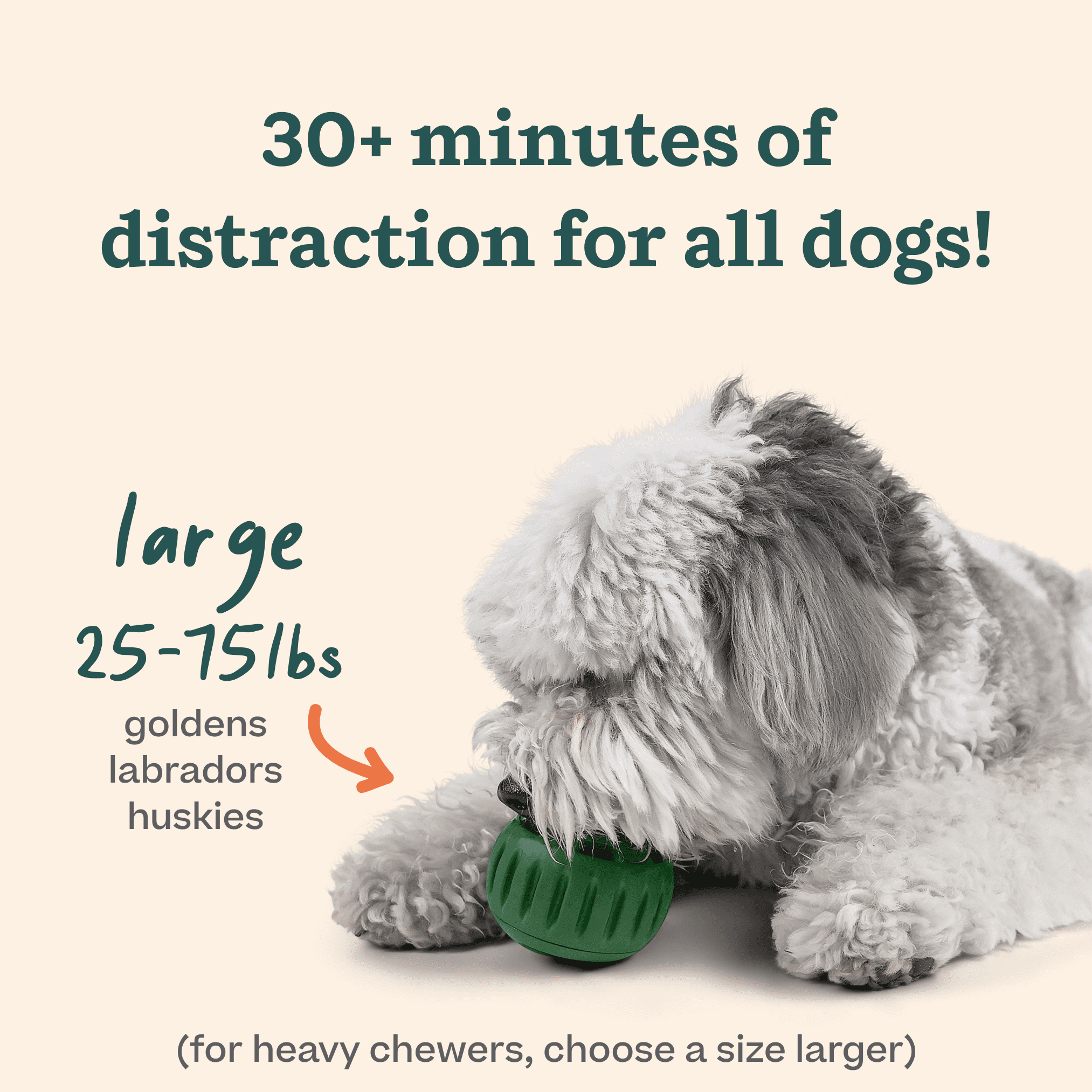 Woof The Pupsicle Treat Dispensing Dog Toy, Forest Green, Large
