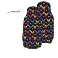 thumbnail image 6 of Honeii Rainbow Butterfly Print Car Seat Covers 2 Pieces, Full Set Universal Seat Covers for Cars, Waterproof Auto Seat Protectors, 6 of 7