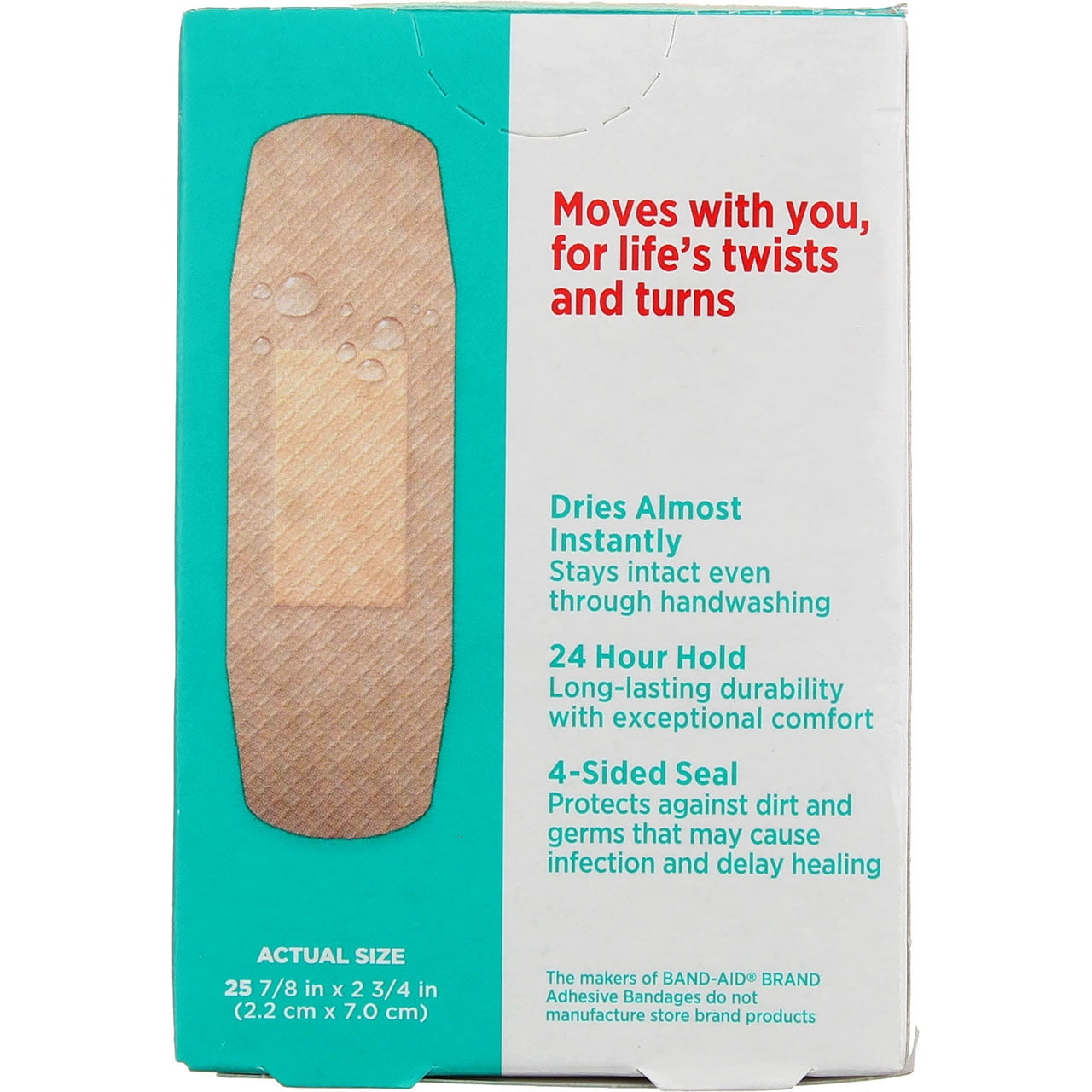 Band-Aid Skin-Flex Adhesive Bandages, All One Size, 25 Ct (6 pack)