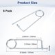 thumbnail image 3 of Uxcell 8-Pack Pin de Seguridad de Chaveta en Forma de Broche, Pines de Acero de Resorte M4x100mm, Sujetadores de Broche de Bloqueo Rápido, Clips Retenedores Pesados, 3 of 7