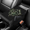 thumbnail image 1 of Chririnla Car Armrest Box Pad for Car Interior, Soft Comfort Car Center Console Cover for Most Vehicles Arm Rest Covers, Mountain Compass Pattern, 1 of 5