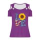 thumbnail image 4 of Tops de Hombro Frío para las Mujeres Día de la Independencia Impreso Fuera Del Hombro Blusa con Cuello en V, Fuera Del Hombro de las Mujeres, 4 of 4