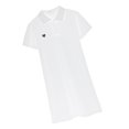 thumbnail image 4 of Vestido de mujer de manga corta, ajustado, bordado, vestido informal transpirable, blanco, L Advancent AP001476-02B, 4 of 7