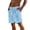 Sky Blue, variant on EOYWHK Khaki Shorts Men with Pockets Elastic Waist Drawstring Mens Khaki Shorts Soft Lightweight Breathable Casual Activewear for Men Beige, Size L