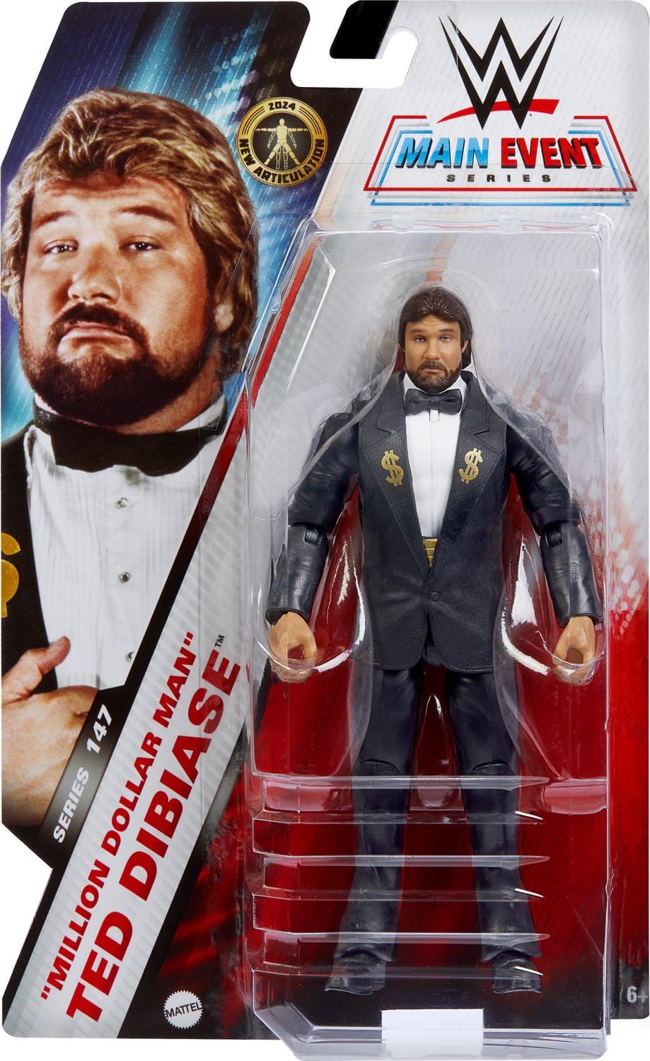 WWE Ted Dibiase Action Figure, 6-inch Collectible Superstar with Articulation & Life-Like Look