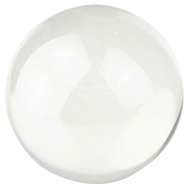 bola de cristal de rendimiento acrobático, bola transparente decorativa de acrílico de 8 cm, vista frontal centrada; esfera lisa y pulida, totalmente transparente con reflejos visibles y bordes redondeados, diseñada para malabares, entrenamiento de coordinación y espectáculos escénicos; también se usa frecuentemente como adorno o material para manualidades.