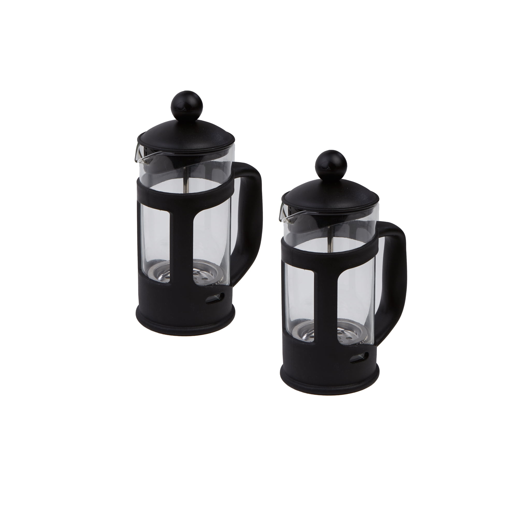 Mind Reader Single Serve French Press Coffee & Tea Maker, 2 Pack, Glass