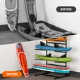 thumbnail image 3 of Heavy-Duty Freestanding Kayak Storage Rack - Holds 4 Kayaks/Canoes Vertical Stand for Garage,  Outdoor & Indoor (400lb Load Rating, Black), 3 of 8