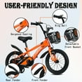 thumbnail image 6 of 16" Kids Bikes for Girls and Boys, DEYGIA Kids' Bicycles with Training Wheels, Ages 4-8 Years, Orange, 6 of 7
