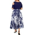 thumbnail image 4 of Gvmfive Plus Size Womens Floral Short Sleeve Casual Swing Dress Cold Shoulder Cocktail Party Dress, 4 of 4