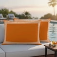 thumbnail image 5 of Pack of 2 Outdoor Pillow Covers 20x12 Inch Waterproof Burnt Orange Geometric Throw Pillow Covers,Decorative Couch Pillow Shams Protectors Country Greece Key Art Patio Pillowcases Cushion Covers, 5 of 8