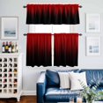 thumbnail image 2 of Red Black Ombre Kitchen Curtains Valances and Tiers Set of 3 Abstract Modern Lines Gradient Tier Curtains and Valance with Rod Pocket for Small Windows, 27.5"x24", 2 of 9
