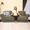 thumbnail image 2 of 2024 1-Piece Reversible Sofa Cover Quilted Slipcover (Sofa  Gray), 2 of 6