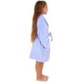 thumbnail image 3 of Simplicity Girl's Soft Plush Bathrobe Robe with Long Sleeve, Pockets, Purple, S, 3 of 4