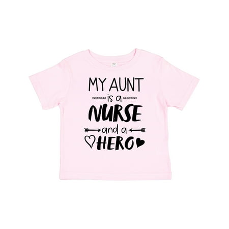 

Inktastic My Aunt is a Nurse and a Hero Gift Toddler Boy or Toddler Girl T-Shirt
