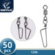 thumbnail image 2 of DNDYUJU-rodamiento giratorio de pesca, 50 Uds., anillo sólido giratorio, broche de enclavamiento para señuelo para anzuelo, conector de pesca, accesorios para aparejos, 2 of 5