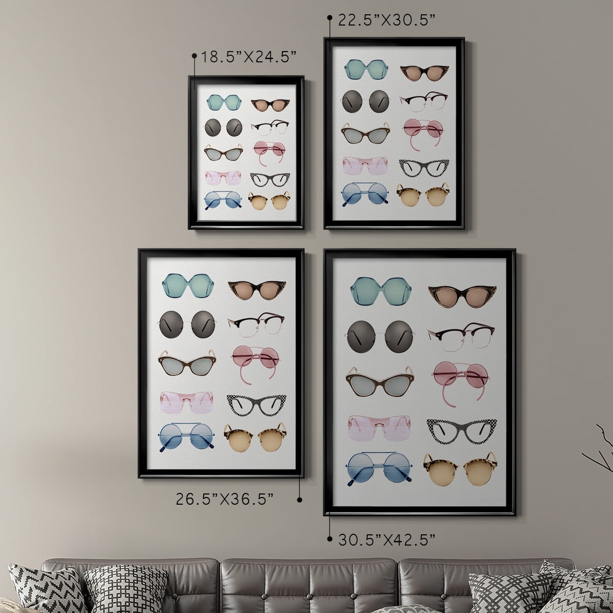 Vintage Glasses II Premium Classic Framed Print - Ready to Hang