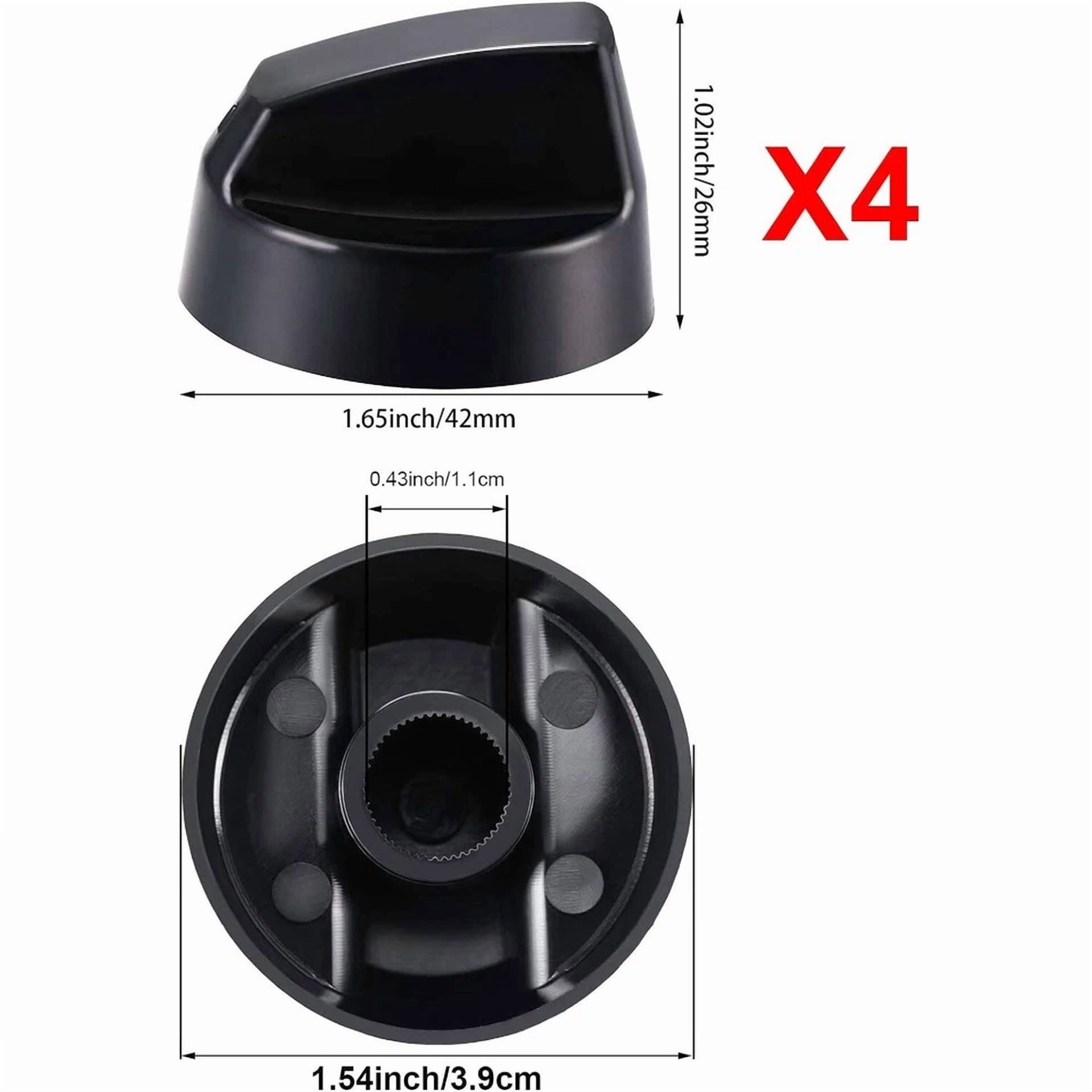 Stove Knobs, 4 Pack Control Knobs With 12 Adapters For Wide Application