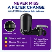 PUR Faucet Mount Water Filtration System, Water Filter for Sink Faucets, FM2000B, Black