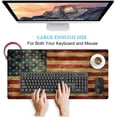 thumbnail image 4 of Desk Mat, Extended Gaming Mouse Pad, Large Keyboard Mouse Mat XXL, American Flag Full Desktop Mousepad with Stitched Edges & Non Slip Rubber Base Mice Pad for Office and Home 31.5"x15.75", 4 of 6